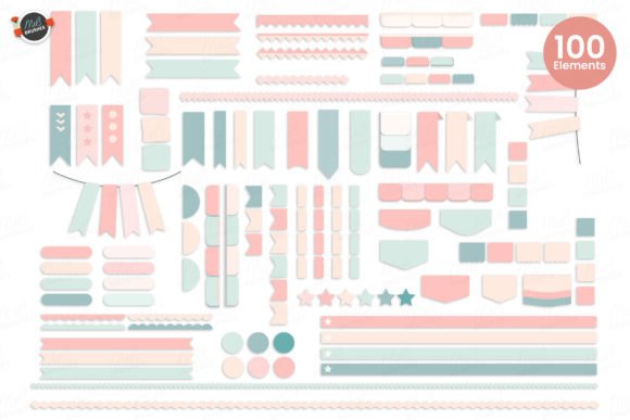 Download Tabs &amp; Ribbons Digital Planner Stickers - Premium Resources