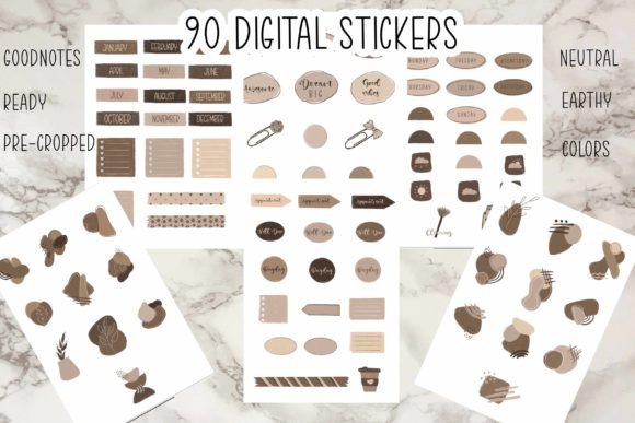 Download 90 Digital Planner Stickers GoodNotes - Premium Resources